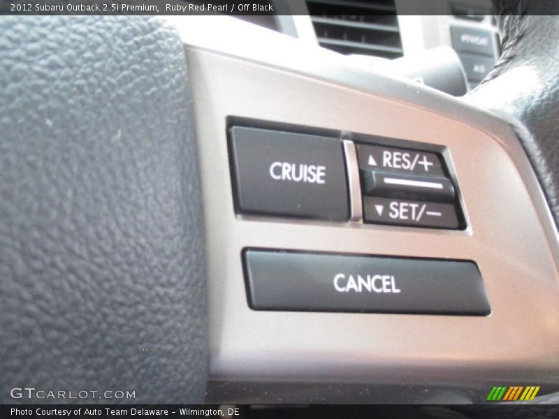 Ruby Red Pearl / Off Black 2012 Subaru Outback 2.5i Premium