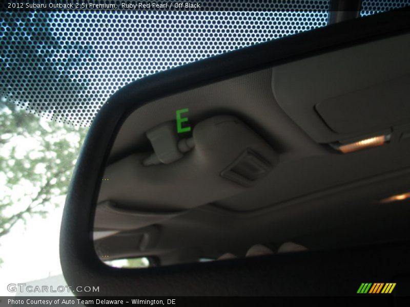 Ruby Red Pearl / Off Black 2012 Subaru Outback 2.5i Premium