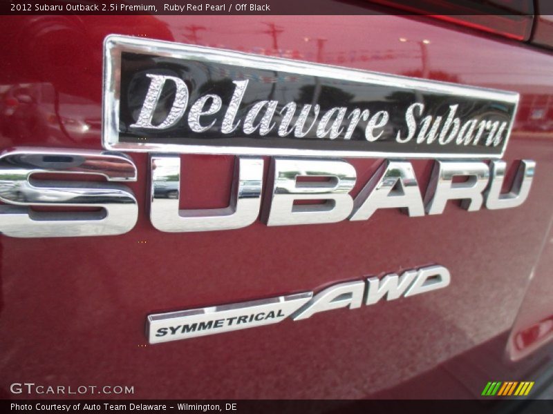 Ruby Red Pearl / Off Black 2012 Subaru Outback 2.5i Premium