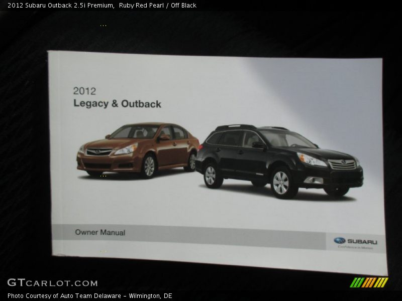 Ruby Red Pearl / Off Black 2012 Subaru Outback 2.5i Premium