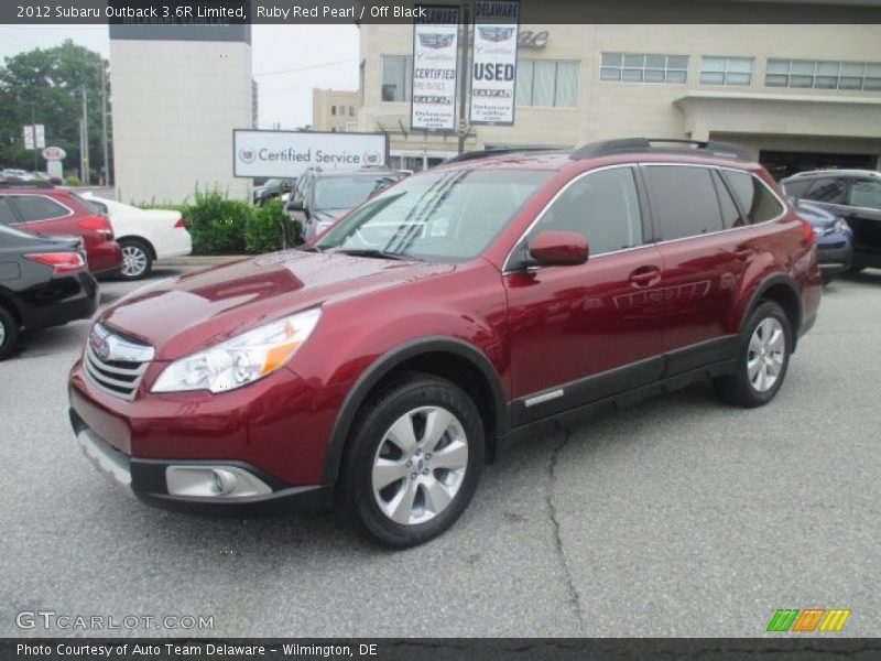 Ruby Red Pearl / Off Black 2012 Subaru Outback 3.6R Limited