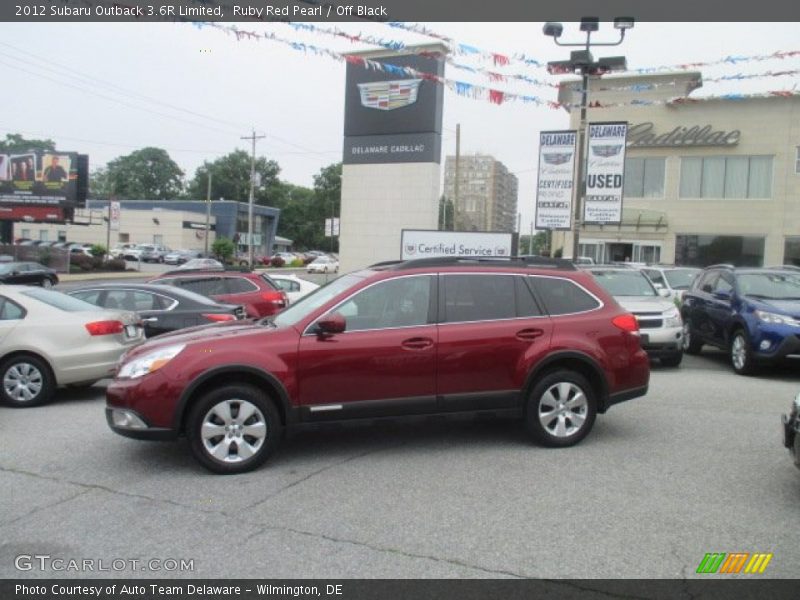 Ruby Red Pearl / Off Black 2012 Subaru Outback 3.6R Limited
