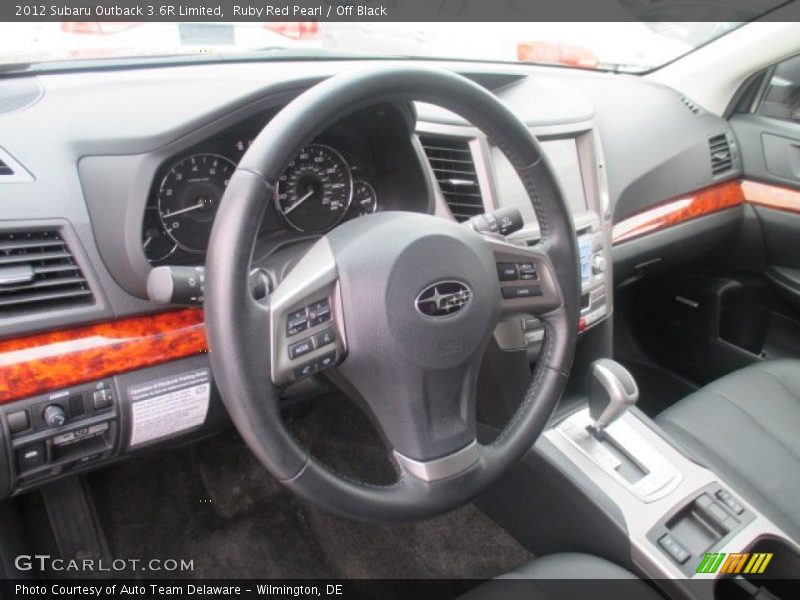 Ruby Red Pearl / Off Black 2012 Subaru Outback 3.6R Limited