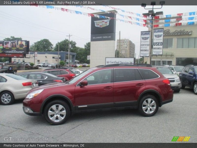 Ruby Red Pearl / Off Black 2012 Subaru Outback 3.6R Limited