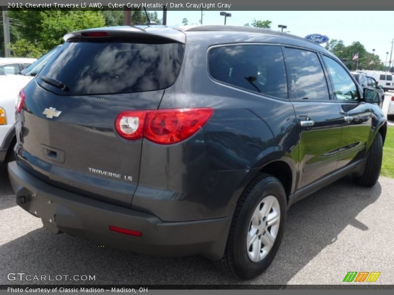 Cyber Gray Metallic / Dark Gray/Light Gray 2012 Chevrolet Traverse LS AWD