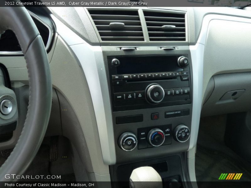 Cyber Gray Metallic / Dark Gray/Light Gray 2012 Chevrolet Traverse LS AWD