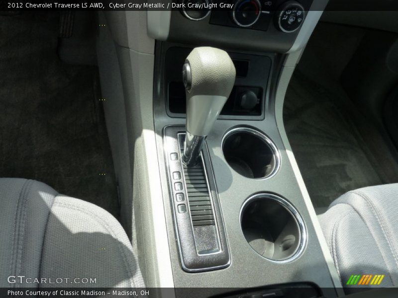 Cyber Gray Metallic / Dark Gray/Light Gray 2012 Chevrolet Traverse LS AWD