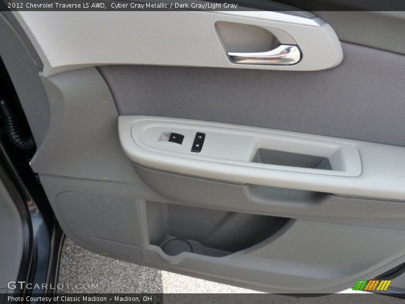 Cyber Gray Metallic / Dark Gray/Light Gray 2012 Chevrolet Traverse LS AWD