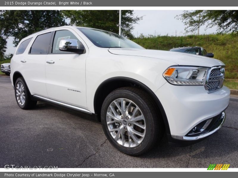 Bright White / Black 2015 Dodge Durango Citadel