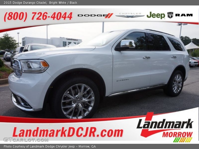 Bright White / Black 2015 Dodge Durango Citadel