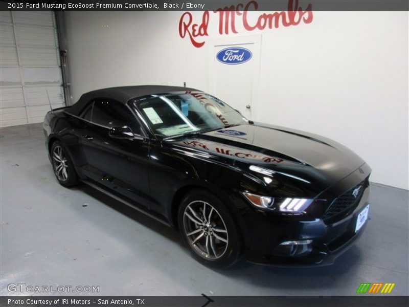 Black / Ebony 2015 Ford Mustang EcoBoost Premium Convertible