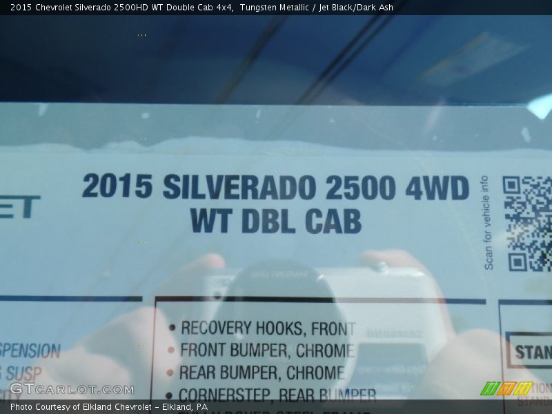 Tungsten Metallic / Jet Black/Dark Ash 2015 Chevrolet Silverado 2500HD WT Double Cab 4x4