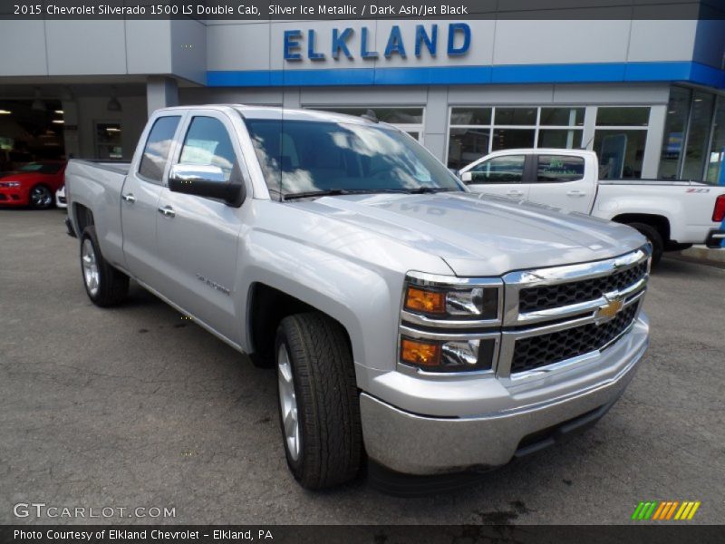 Silver Ice Metallic / Dark Ash/Jet Black 2015 Chevrolet Silverado 1500 LS Double Cab