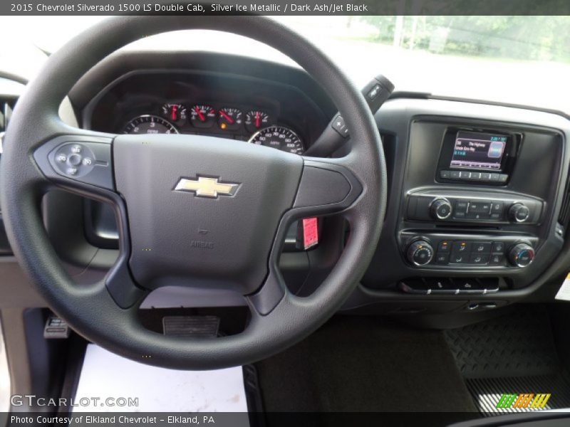 Silver Ice Metallic / Dark Ash/Jet Black 2015 Chevrolet Silverado 1500 LS Double Cab