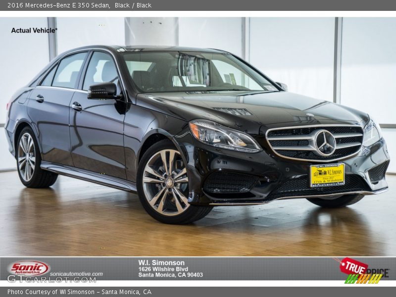Black / Black 2016 Mercedes-Benz E 350 Sedan