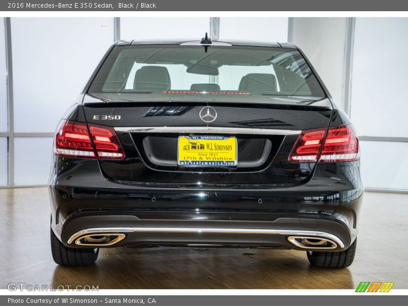 Black / Black 2016 Mercedes-Benz E 350 Sedan