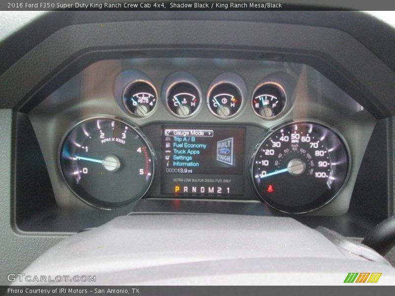  2016 F350 Super Duty King Ranch Crew Cab 4x4 King Ranch Crew Cab 4x4 Gauges