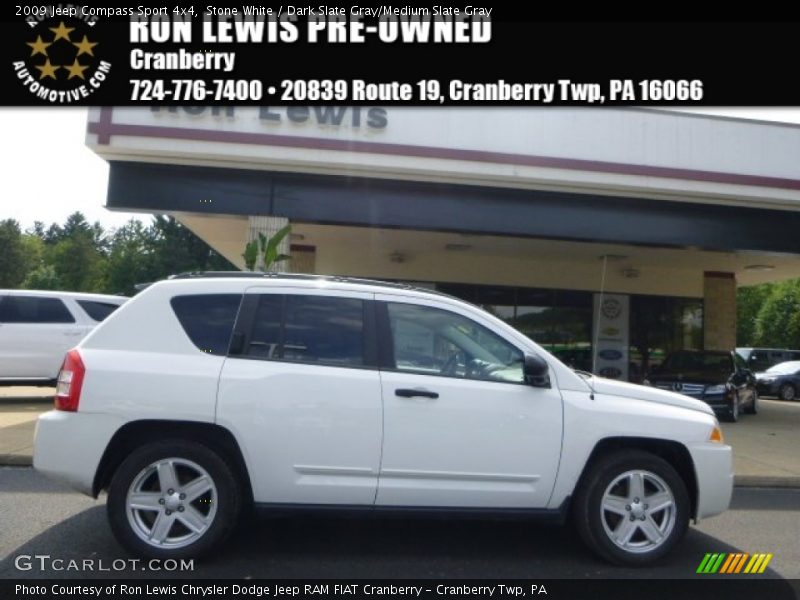 Stone White / Dark Slate Gray/Medium Slate Gray 2009 Jeep Compass Sport 4x4