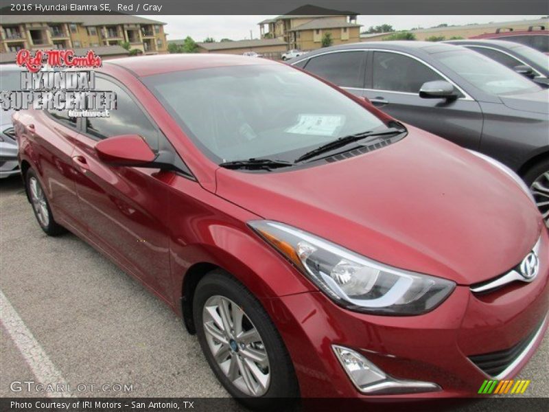 Red / Gray 2016 Hyundai Elantra SE