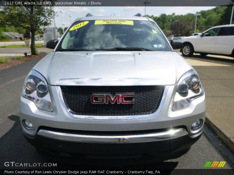 Quicksilver Metallic / Ebony 2012 GMC Acadia SLE AWD