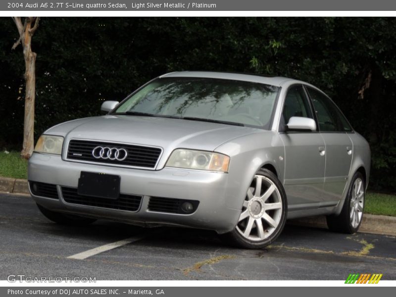 Light Silver Metallic / Platinum 2004 Audi A6 2.7T S-Line quattro Sedan