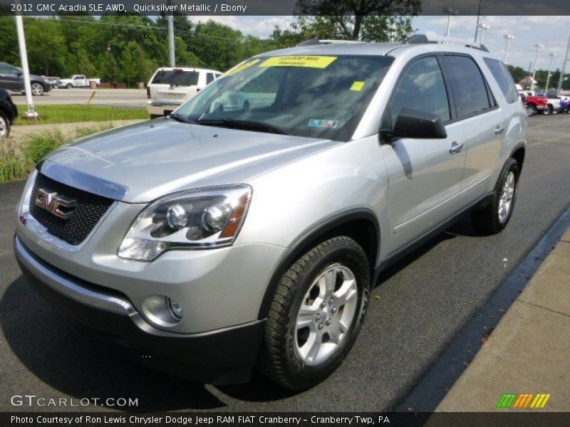 Quicksilver Metallic / Ebony 2012 GMC Acadia SLE AWD