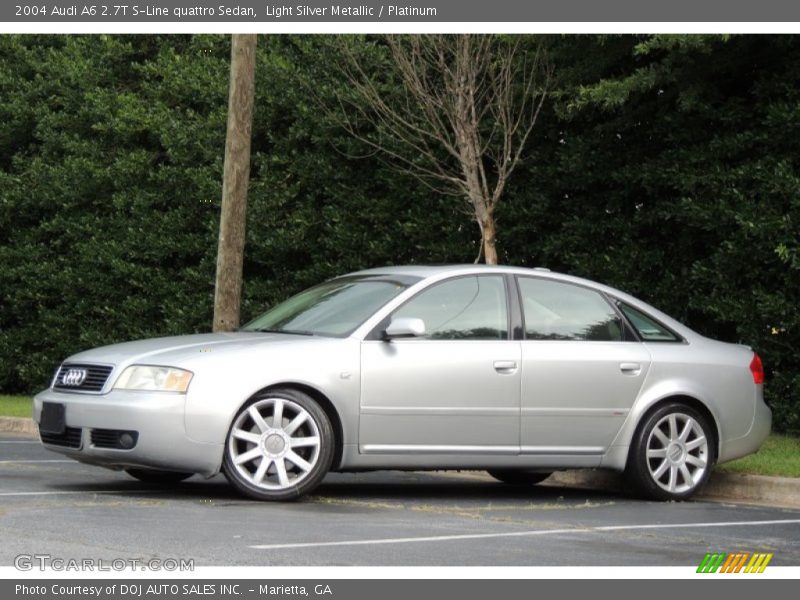 Light Silver Metallic / Platinum 2004 Audi A6 2.7T S-Line quattro Sedan