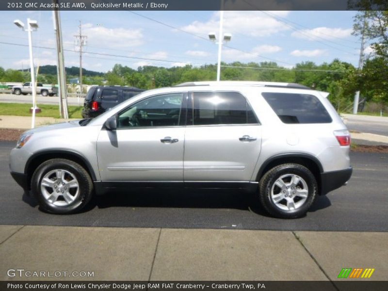Quicksilver Metallic / Ebony 2012 GMC Acadia SLE AWD