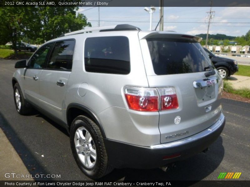 Quicksilver Metallic / Ebony 2012 GMC Acadia SLE AWD