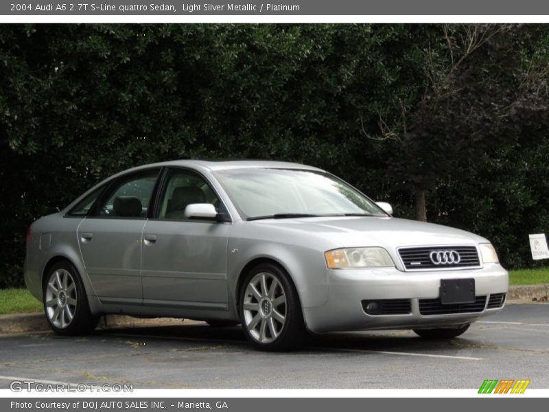 Light Silver Metallic / Platinum 2004 Audi A6 2.7T S-Line quattro Sedan