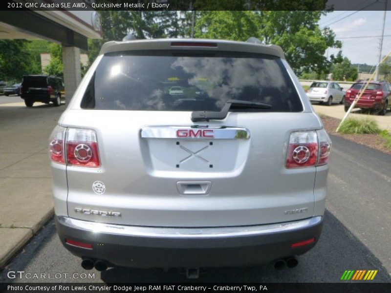 Quicksilver Metallic / Ebony 2012 GMC Acadia SLE AWD