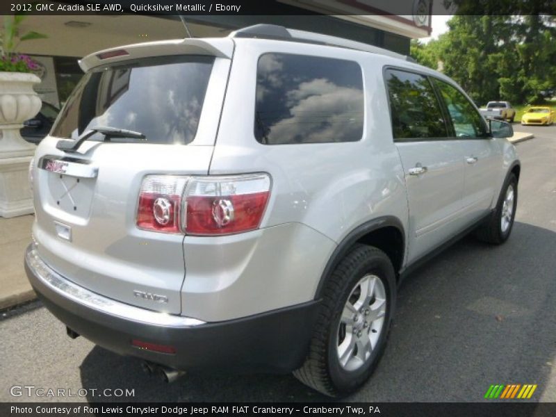 Quicksilver Metallic / Ebony 2012 GMC Acadia SLE AWD