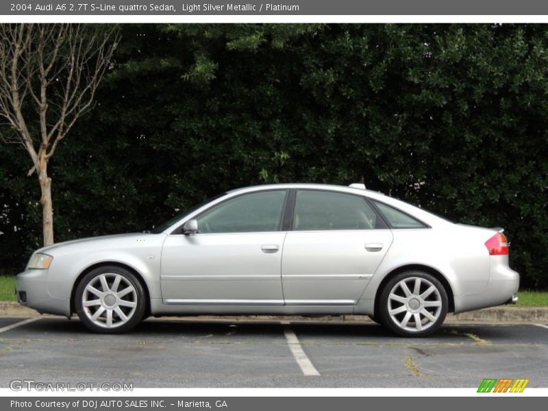 Light Silver Metallic / Platinum 2004 Audi A6 2.7T S-Line quattro Sedan