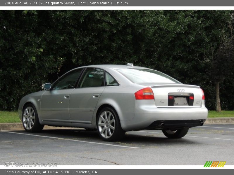Light Silver Metallic / Platinum 2004 Audi A6 2.7T S-Line quattro Sedan