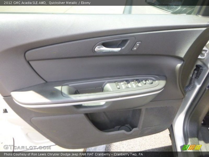 Quicksilver Metallic / Ebony 2012 GMC Acadia SLE AWD