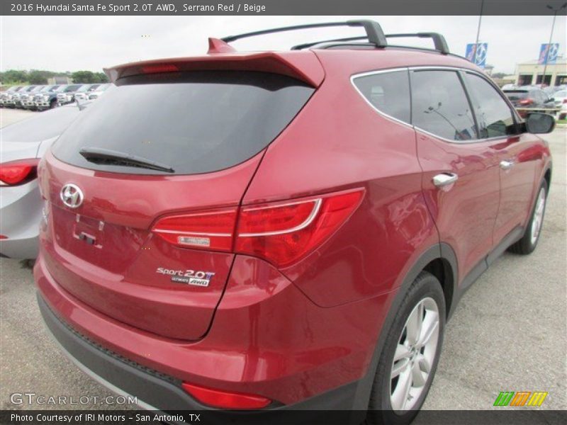 Serrano Red / Beige 2016 Hyundai Santa Fe Sport 2.0T AWD