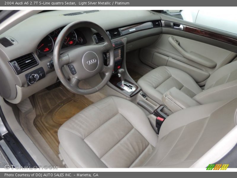 Light Silver Metallic / Platinum 2004 Audi A6 2.7T S-Line quattro Sedan