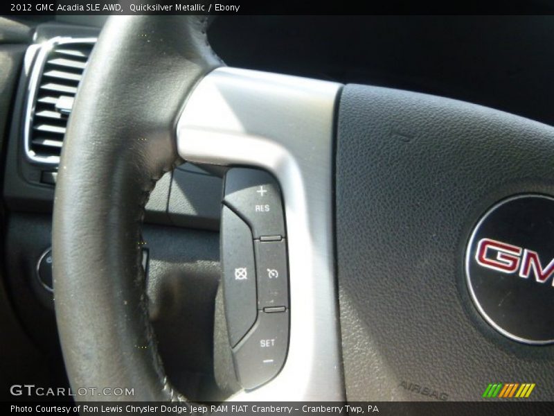Quicksilver Metallic / Ebony 2012 GMC Acadia SLE AWD