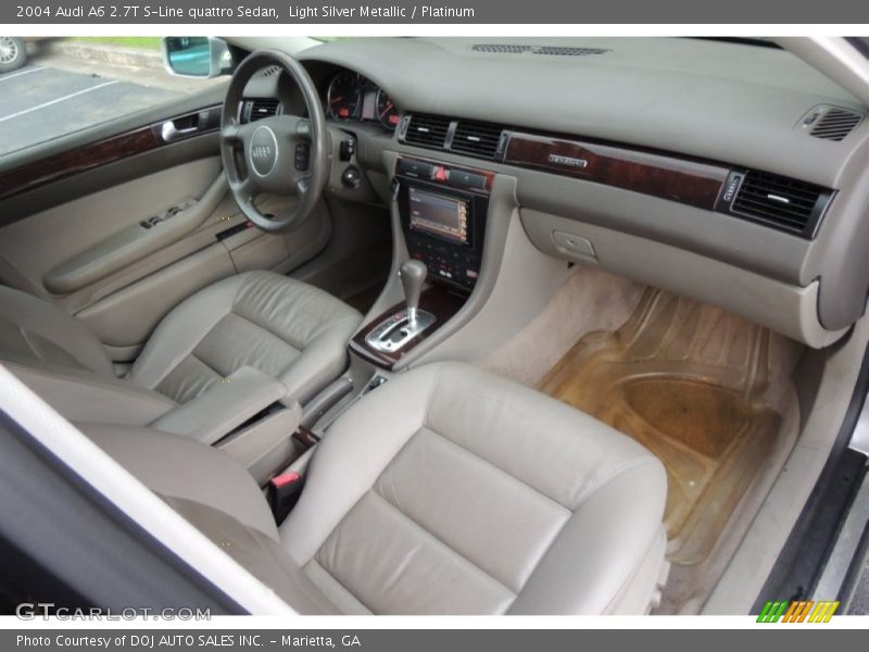 Light Silver Metallic / Platinum 2004 Audi A6 2.7T S-Line quattro Sedan
