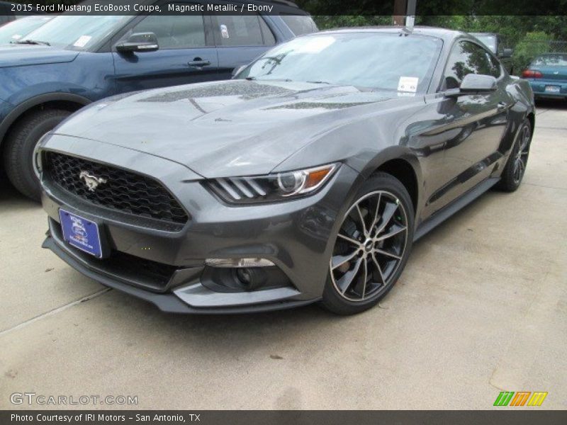 Magnetic Metallic / Ebony 2015 Ford Mustang EcoBoost Coupe