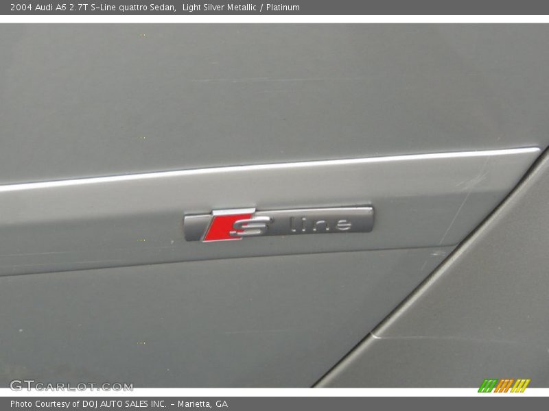 Light Silver Metallic / Platinum 2004 Audi A6 2.7T S-Line quattro Sedan