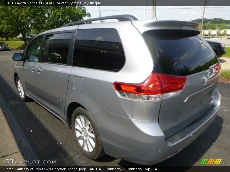 Silver Sky Metallic / Bisque 2011 Toyota Sienna XLE AWD