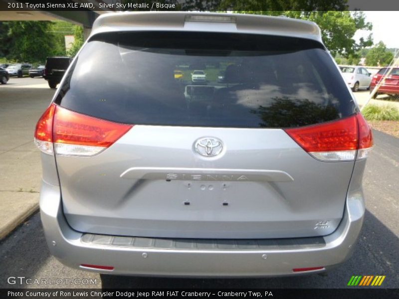 Silver Sky Metallic / Bisque 2011 Toyota Sienna XLE AWD