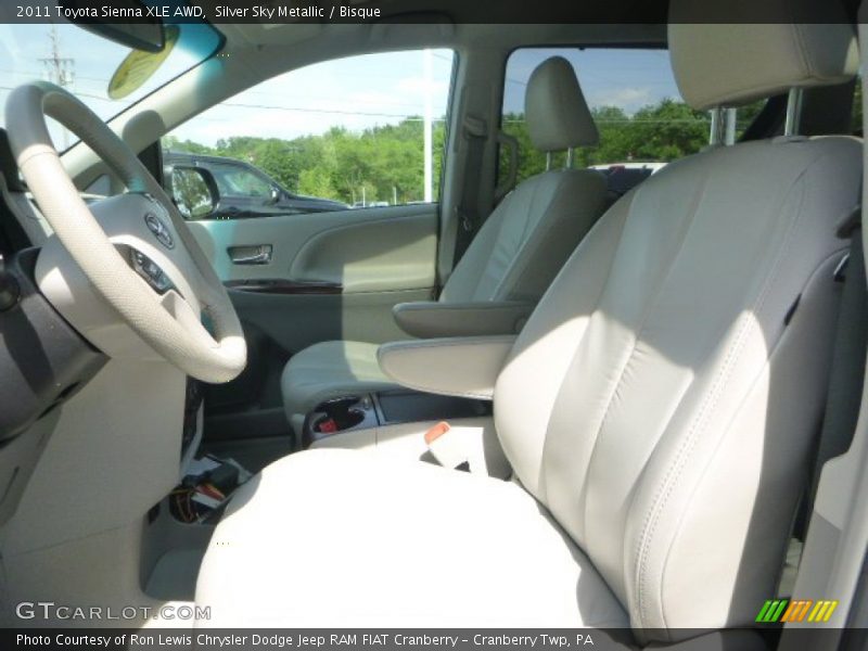 Silver Sky Metallic / Bisque 2011 Toyota Sienna XLE AWD