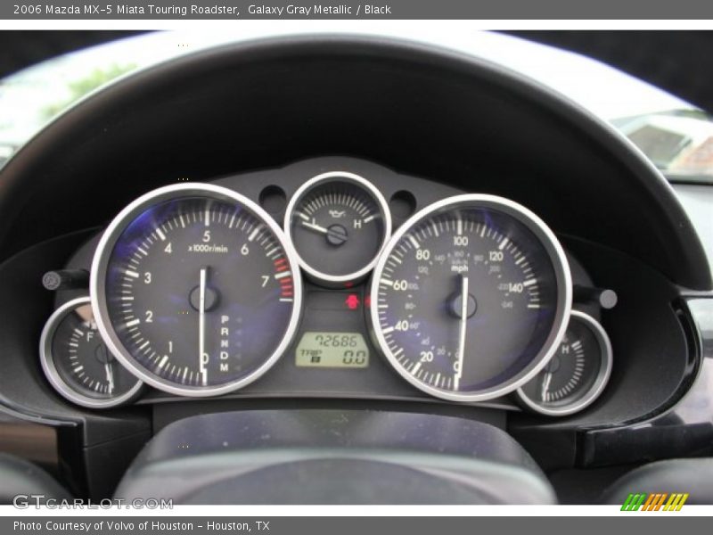 Galaxy Gray Metallic / Black 2006 Mazda MX-5 Miata Touring Roadster