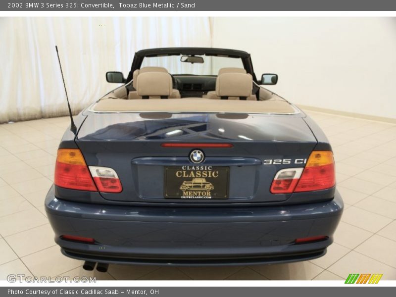 Topaz Blue Metallic / Sand 2002 BMW 3 Series 325i Convertible