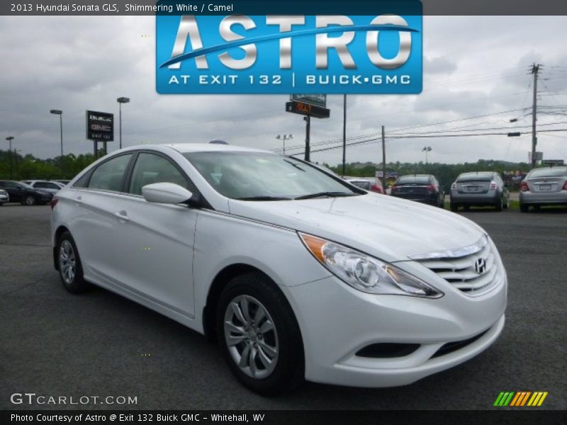 Shimmering White / Camel 2013 Hyundai Sonata GLS