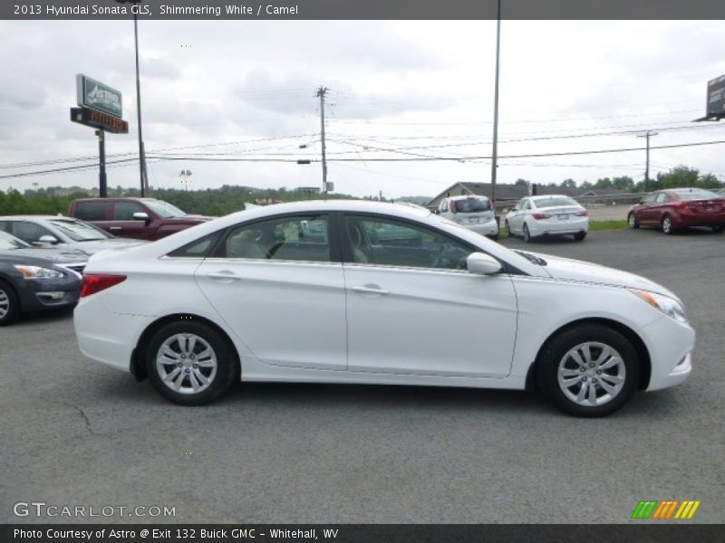 Shimmering White / Camel 2013 Hyundai Sonata GLS