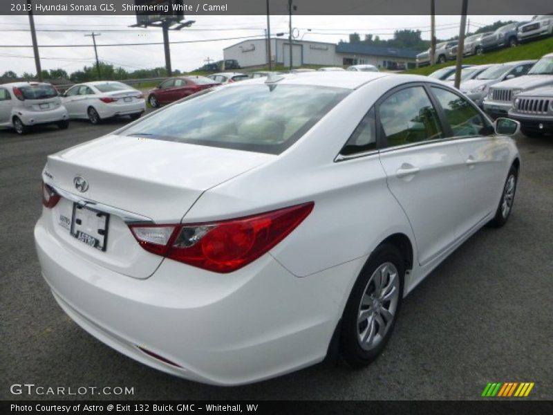 Shimmering White / Camel 2013 Hyundai Sonata GLS