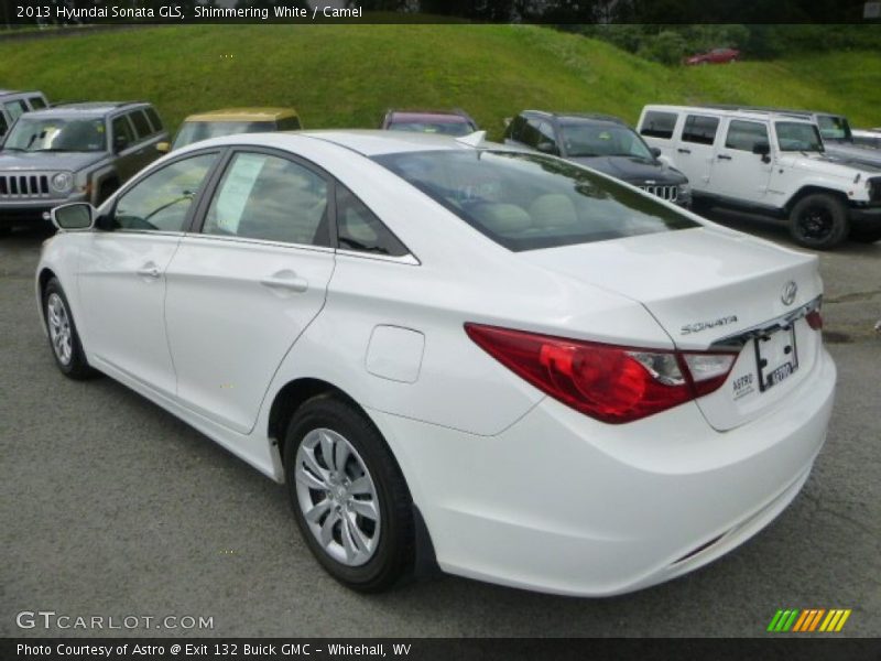 Shimmering White / Camel 2013 Hyundai Sonata GLS